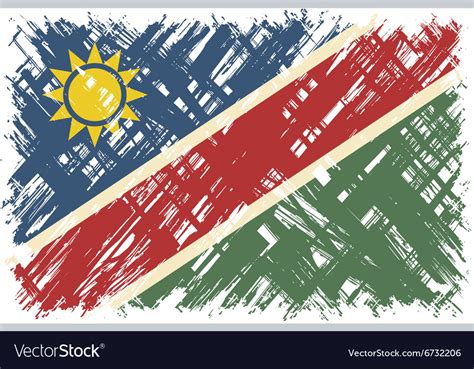 Namibian grunge flag Royalty Free Vector Image