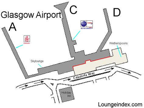 Glasgow Airport Map - TravelsFinders.Com