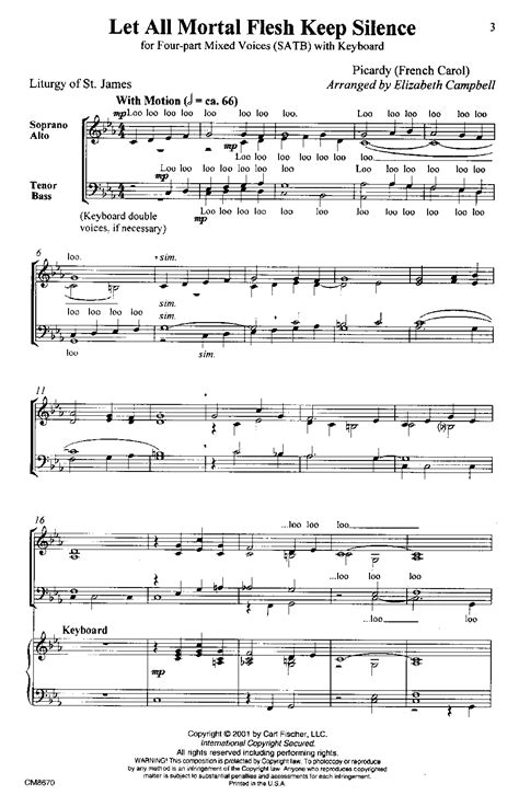 Let All Mortal Flesh Keep Silence (SATB ) ar | J.W. Pepper Sheet Music