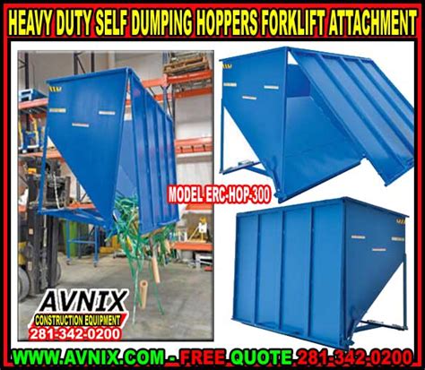 Self Dumping Forklift Hopper – Avnix Heavy Duty Construction Equipment ...