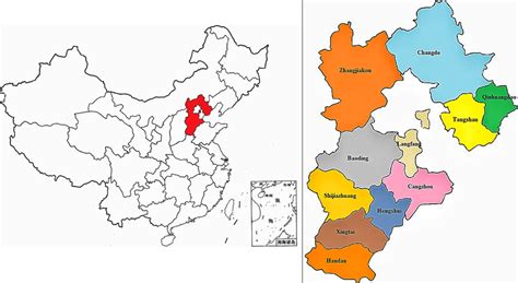 Geographical distribution of Hebei Province | Download Scientific Diagram