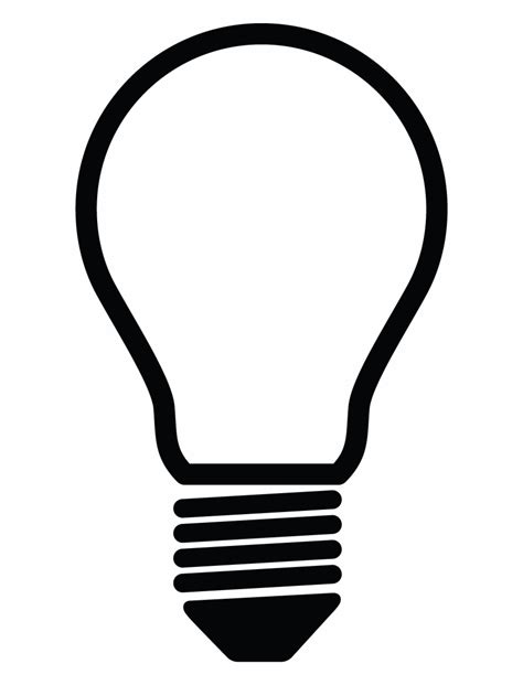 Free Light Bulb Black And White Clipart, Download Free Light Bulb Black ...