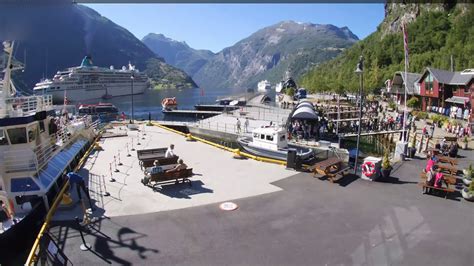 Geirangerfjord cruise port Webcam - YouTube