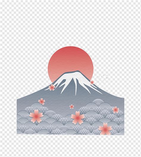 Tangan dicat Gunung Fuji, lukisan cat air, digambar tangan, kartun png | PNGWing