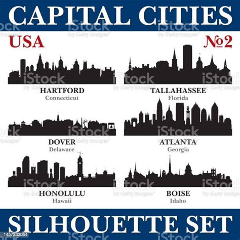 Capital Cities Skyline Set Africa Part 1 Stock Illustration - Download ...