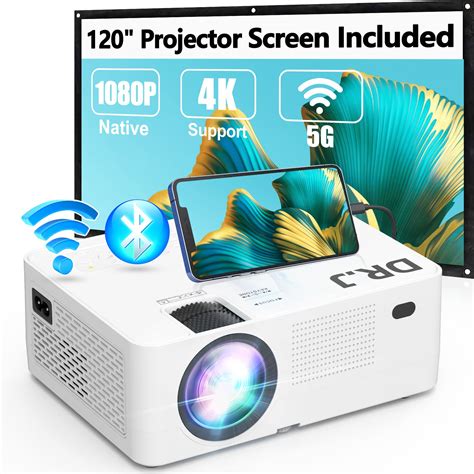 Buy 5G WiFi Bluetooth Projector, Full HD Native 1080P Projector 12000Lumens with Wireless ...