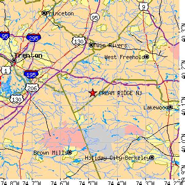 Cream Ridge, New Jersey (NJ) ~ population data, races, housing & economy