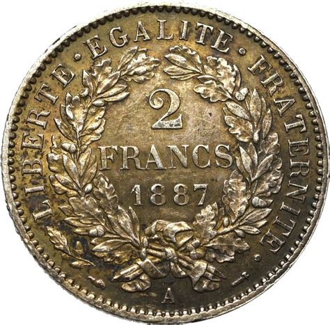 France. Third Republic (1870-1940). 2 Francs 1887 A - Paris - Catawiki