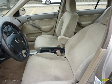 Beige Interior 2001 Honda Civic EX Sedan Photo #49624744 | GTCarLot.com