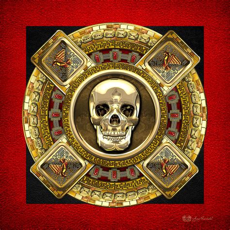 Golden Mictlantecuhtli - Aztec God of Death Digital Art by Serge Averbukh - Fine Art America