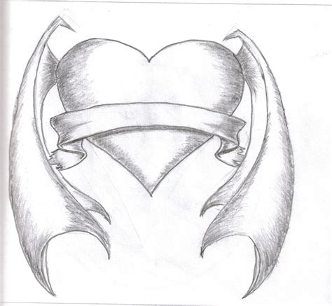 Easy Heart Drawings In Pencil