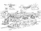 Airport Coloring Page sketch template