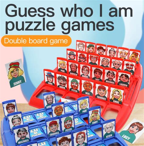 WHO IS IT Board Game GUESS WHO Board Game Children Classic Board Game Funny Family Guessing Toys ...