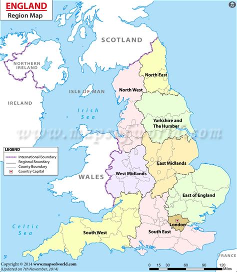 England Regions Map