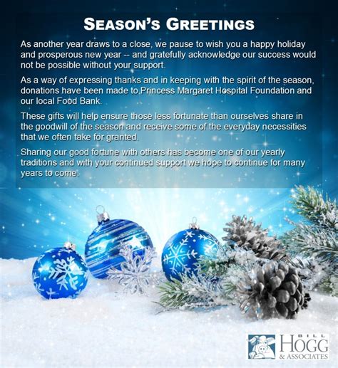 Season’s Greetings & Best Wishes for the New Year | Bill Hogg