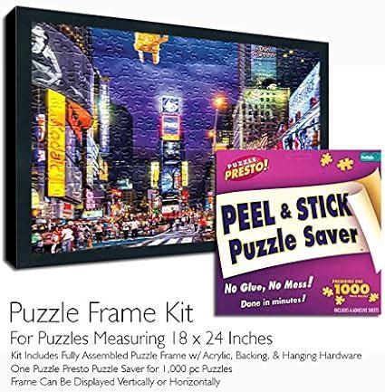 Jigsaw Puzzle Frame Kit - Made to Display Puzzles Measuring 18x24 ...