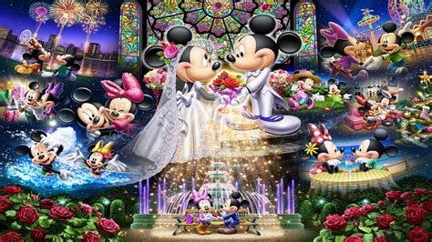 mouse, love, hd, couple, wedding, 2K, minnie, disney, mickey, puzzle HD ...