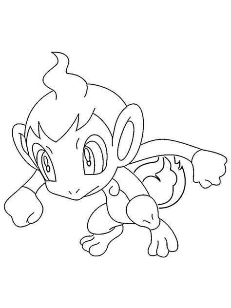 Pokemon Chimchar Coloring Pages Free Printable 1518 | The Best Porn Website