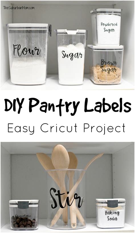 DIY Pantry Labels - An Easy Cricut Project - The Suburban Mom