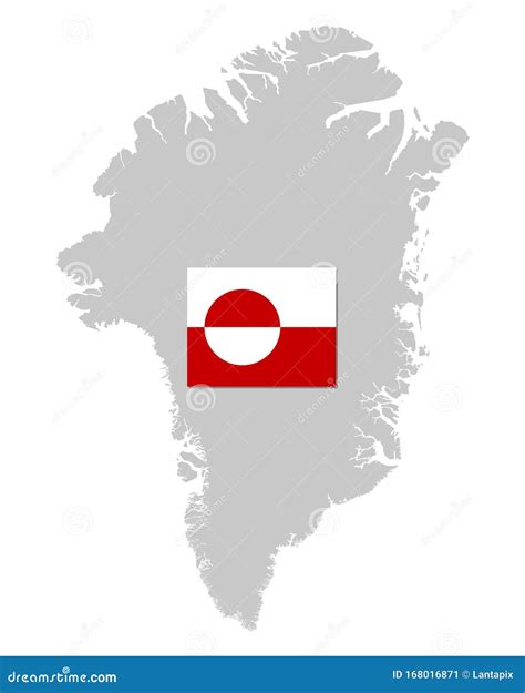 Flag and map of Greenland stock vector. Illustration of graphic - 168016871