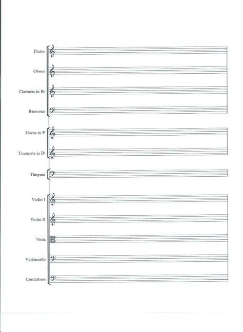 Blank Sheet Music, Classical Orchestra Sheet Music, Music Staff Paper ...