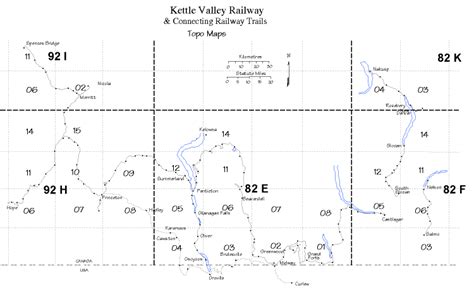 Cycling the Kettle Valley Railway - Map