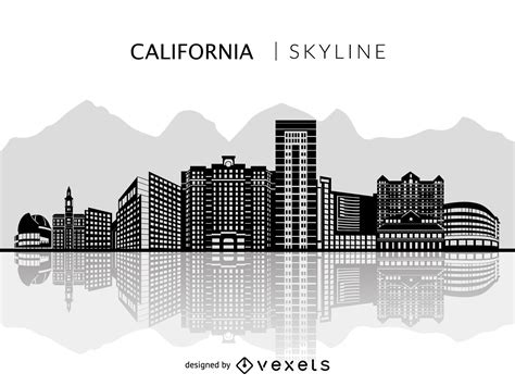 Silhouette San Jose California Skyline Vector Download