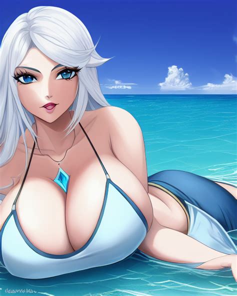 Ashe Poolparty 38 by LeagueAI on DeviantArt