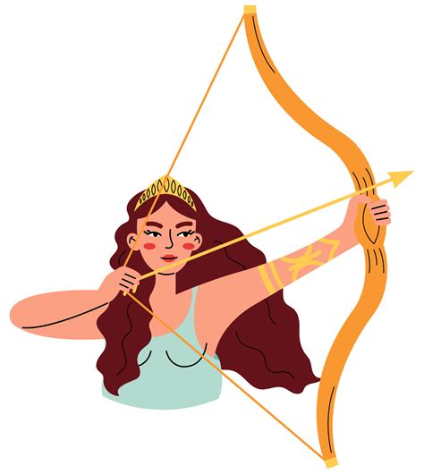 Greek mythology concept. Goddess Artemis - the goddess of nature, the hunt, and animals ...