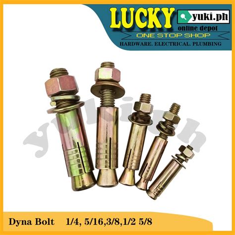 Dyna Bolt ( Sleeve Anchor ) or Expansion Bolt (1/4", 5/16", 3/8") | Shopee Philippines