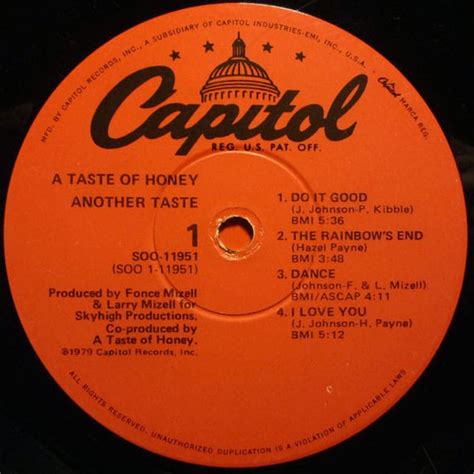 A Taste Of Honey: Another Taste (LP, Album)