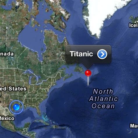Titanic Sank Location Google Maps
