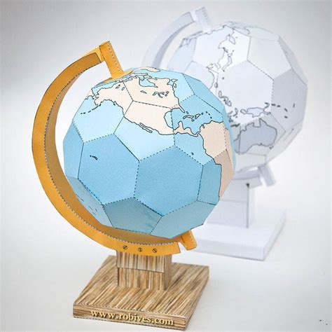 Printable Paper Globe Template