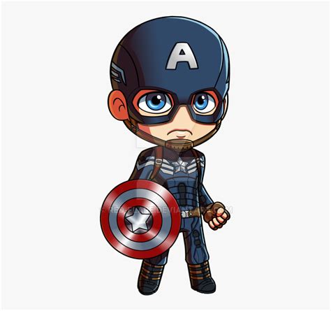 Chibi Captain America Cartoon, HD Png Download , Transparent Png Image - PNGitem