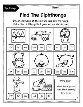 Diphthong Vowel Digraph Oi And Oy Worksheets Phonics Word Work Activity | Hot Sex Picture