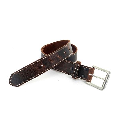 Casual Dark Brown Leather Buckle Belt | Montana Silversmiths