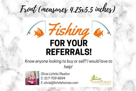 Real Estate Referral Postcard, Real Estate Postcard, Fishing for Your ...