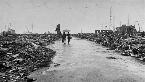 1945. American Reporters Enter Hiroshima Weeks After the Bombing