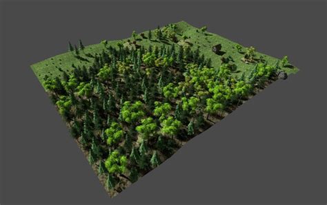 3D model low poly forest landscape VR / AR / low-poly | CGTrader