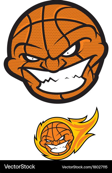 Crazy basketball ball Royalty Free Vector Image