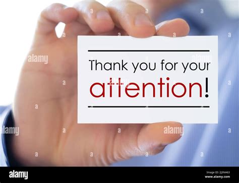 Thank you for your attention Stock Photo - Alamy