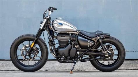 This cool looking Bobber is actually a modified Royal Enfield Meteor ...