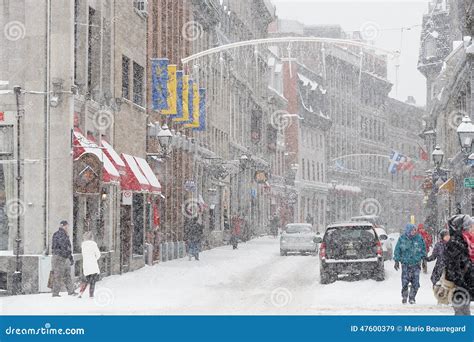 Old Montreal in winter editorial stock image. Image of montreal - 47600379