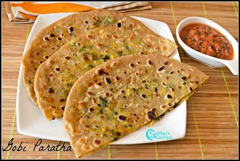 Gobi (Cauliflower) Paratha Recipe - Subbus Kitchen