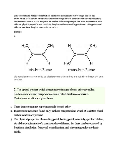 Diastereomers Examples | PDF