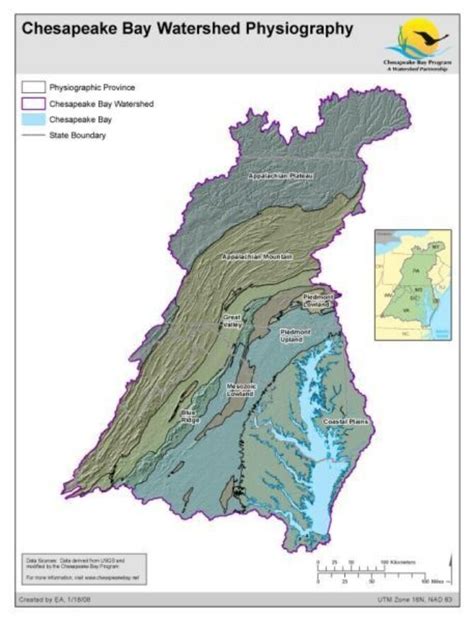 Chesapeake Bay Watershed Physiography