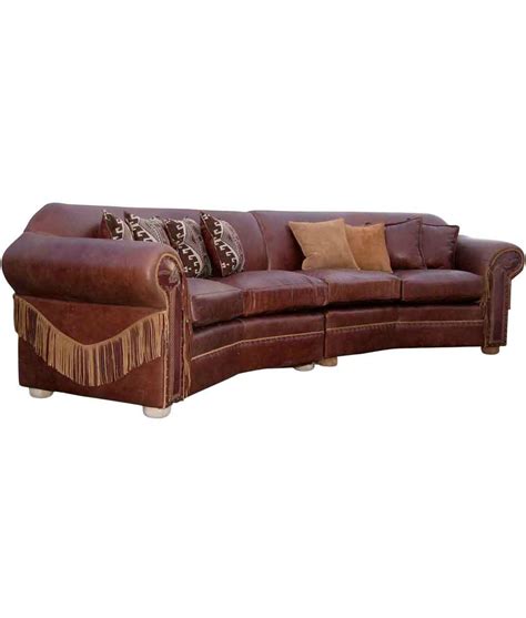Curved Leather Sectional