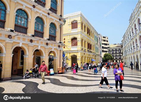 Historic Centre of Macau-Senado Square in Macau China – Stock Editorial ...