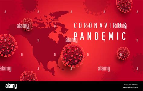 North america map coronavirus quarantine. Novel coronavirus 2019-nCoV. Flu spreading of world ...