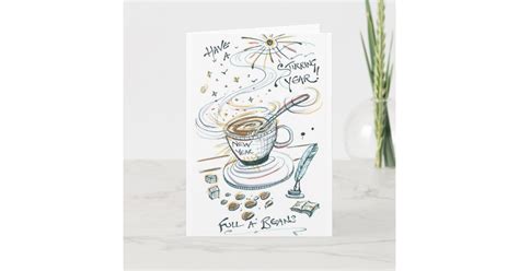 Happy New Year Coffee Card | Zazzle